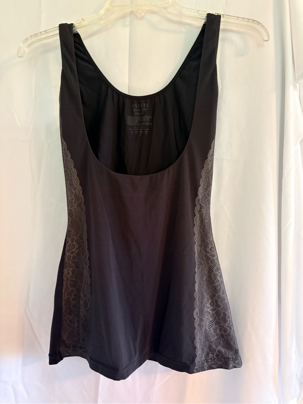Black Spanx Lace-Trim Tank Top